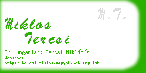 miklos tercsi business card